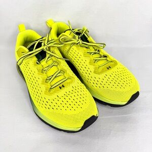 Under Armour UA HOVR Turbulence 3025419-301 Shoes Yellow Black Men’s Size 11